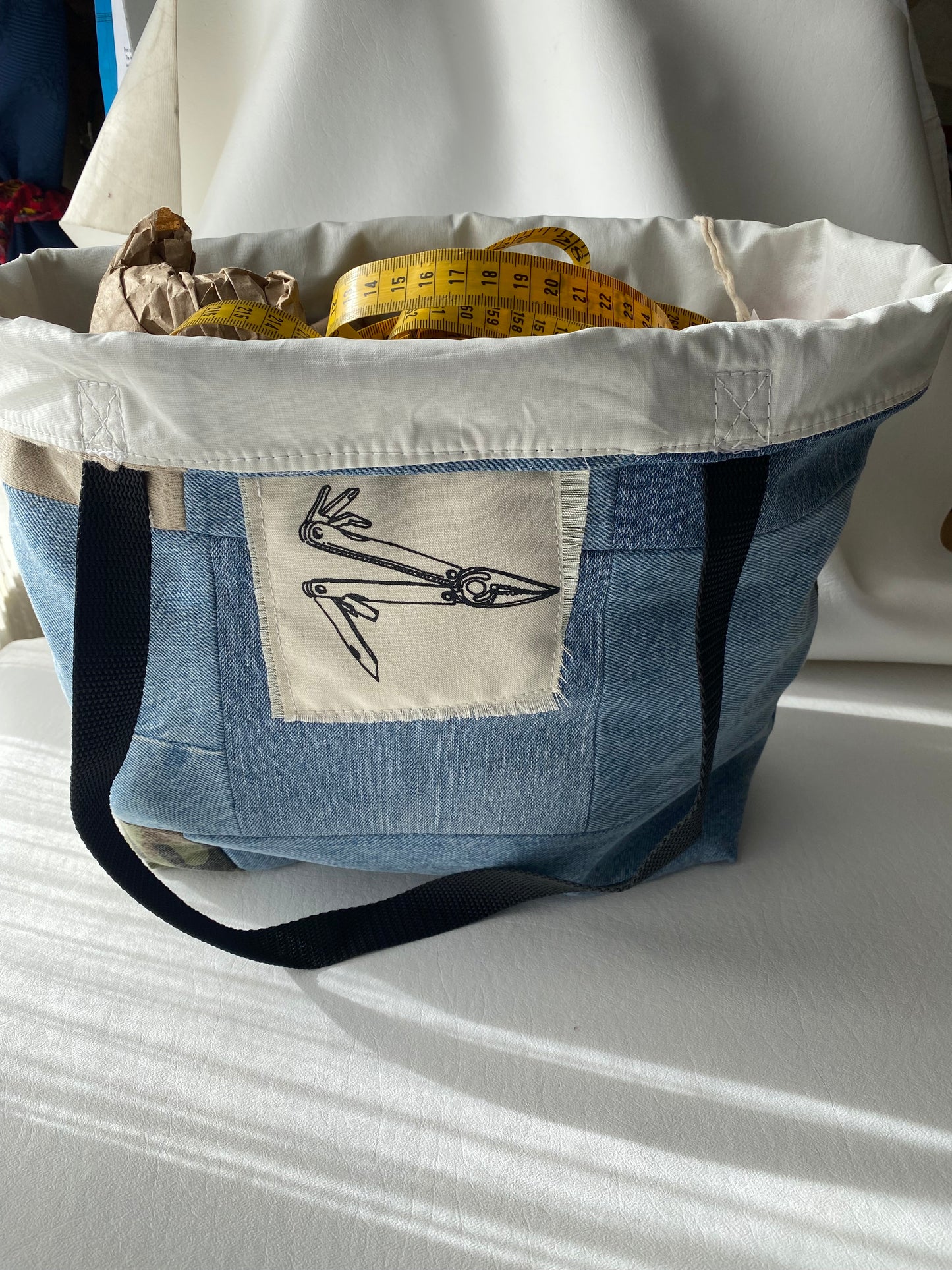 Multi-tool Anyclub Upcycled Denim Tote Bag