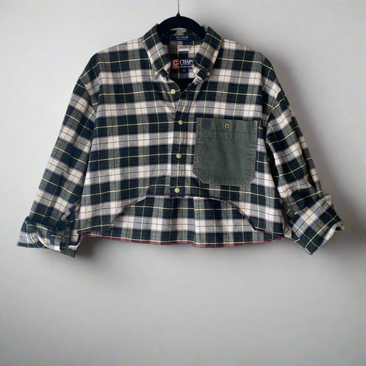 My Lover’s Shirt Upcycled Cropped Button Up