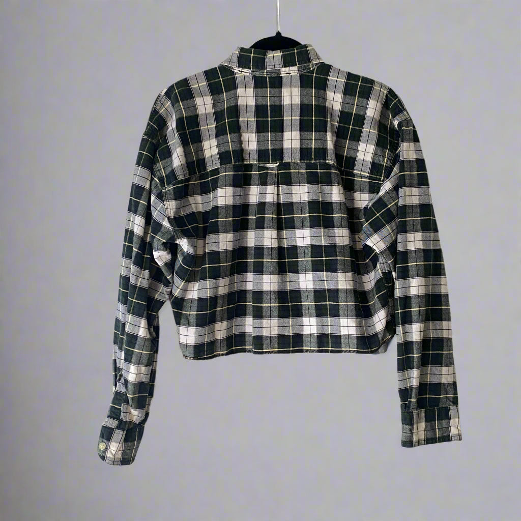 My Lover’s Shirt Upcycled Cropped Button Up