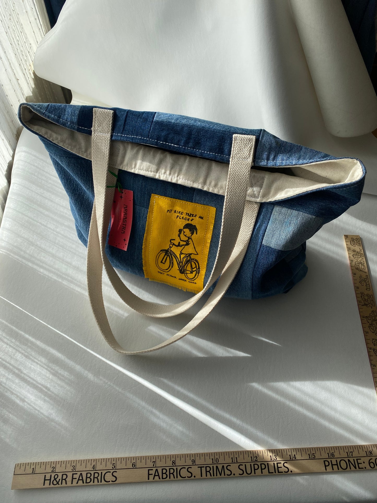 My bike Anyclub Upcycled Denim Tote Bag