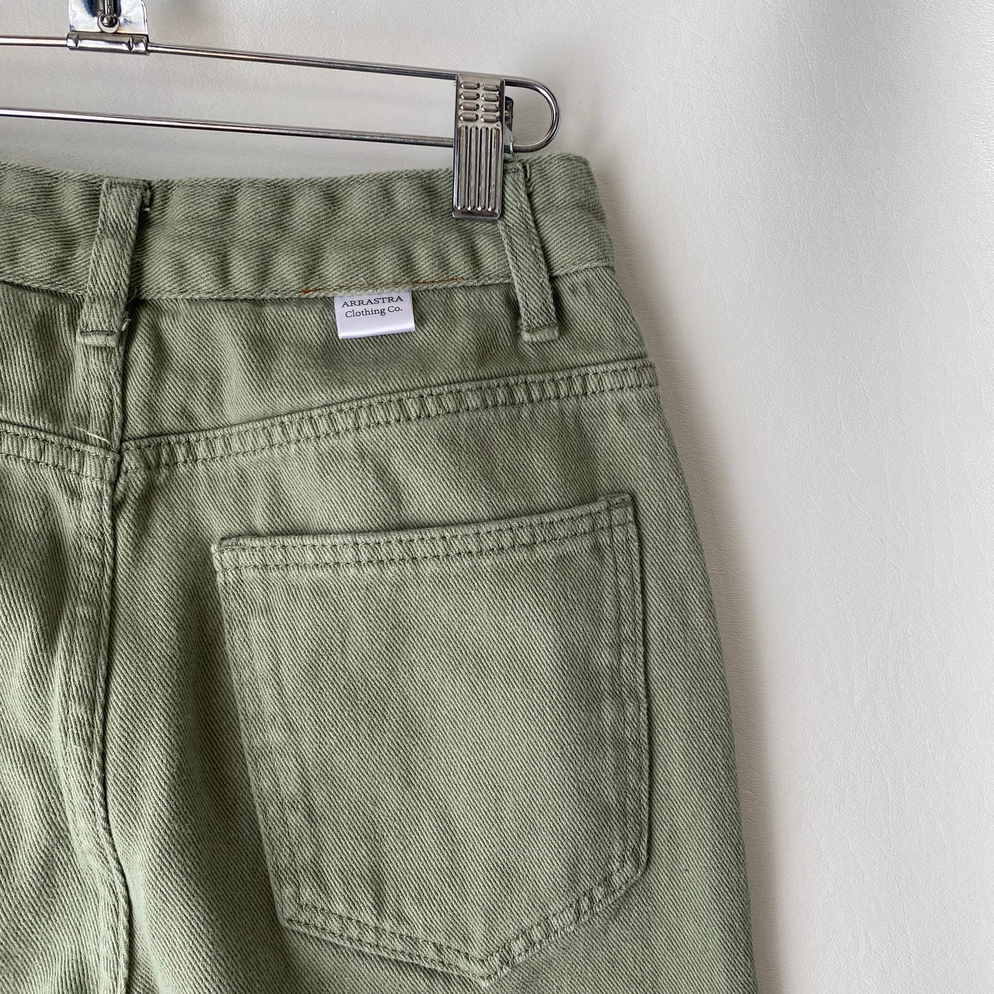 Upcycled Green Denim Jeans Stars