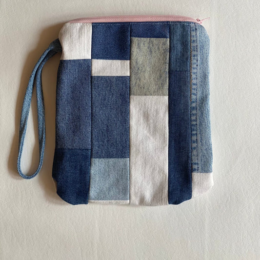 Denim Grab and Go Wristlet