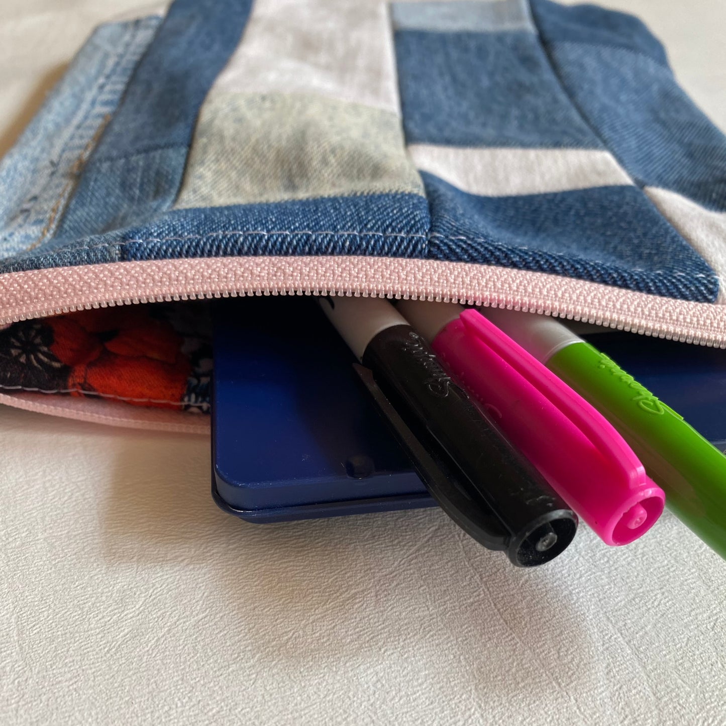 Denim Grab and Go Wristlet