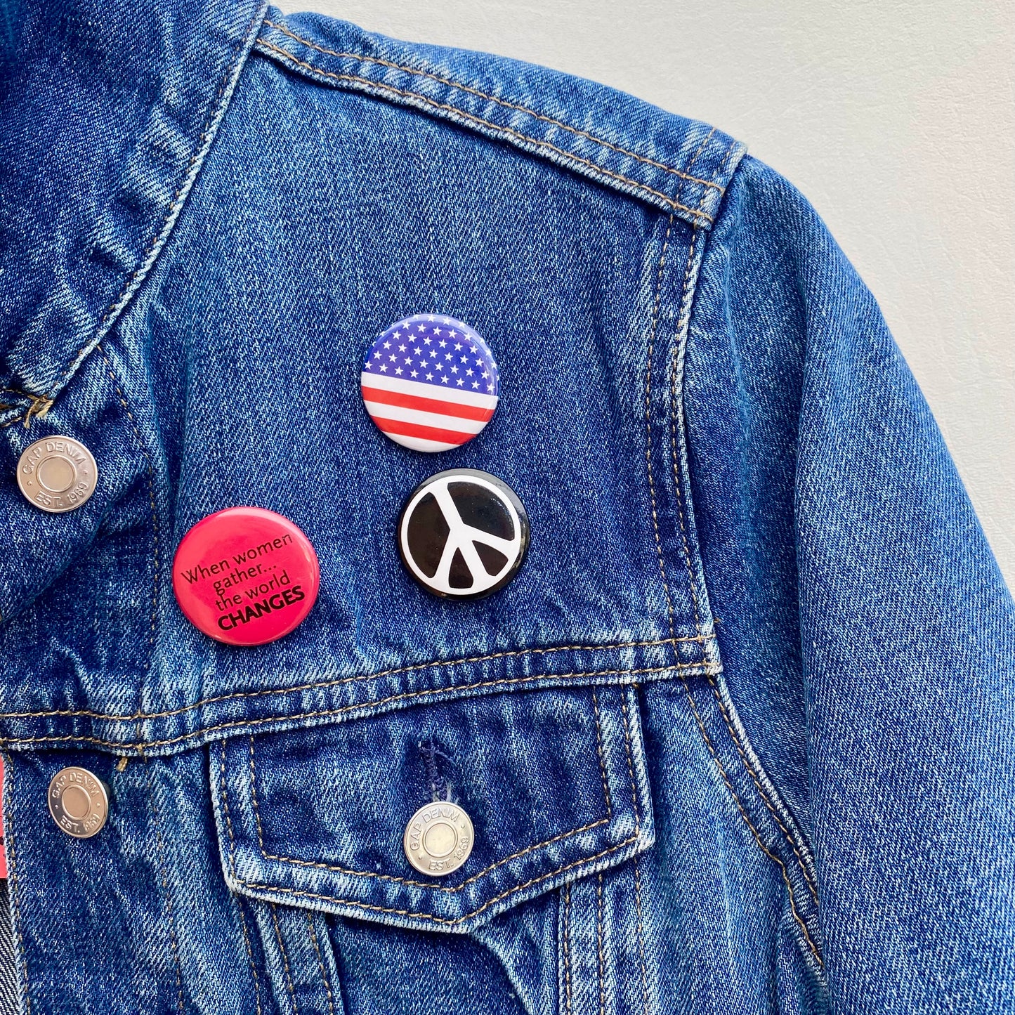 Denim Jacket Patches and Buttons