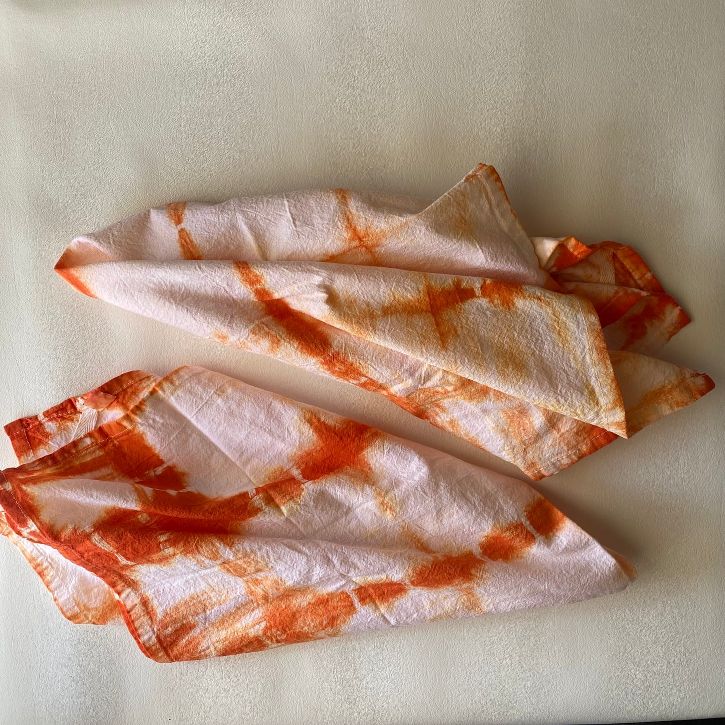 3 Beautiful Rainbow Shibori Dyed Tea Towels 3-pack