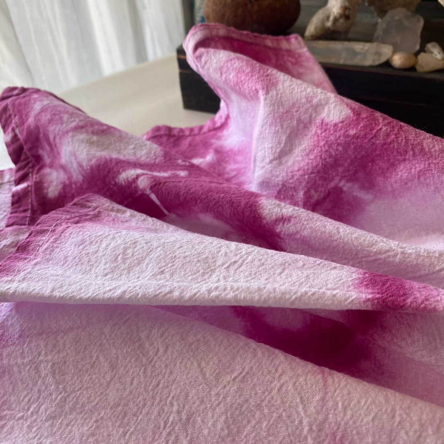 3 Beautiful Rainbow Shibori Dyed Tea Towels 3-pack