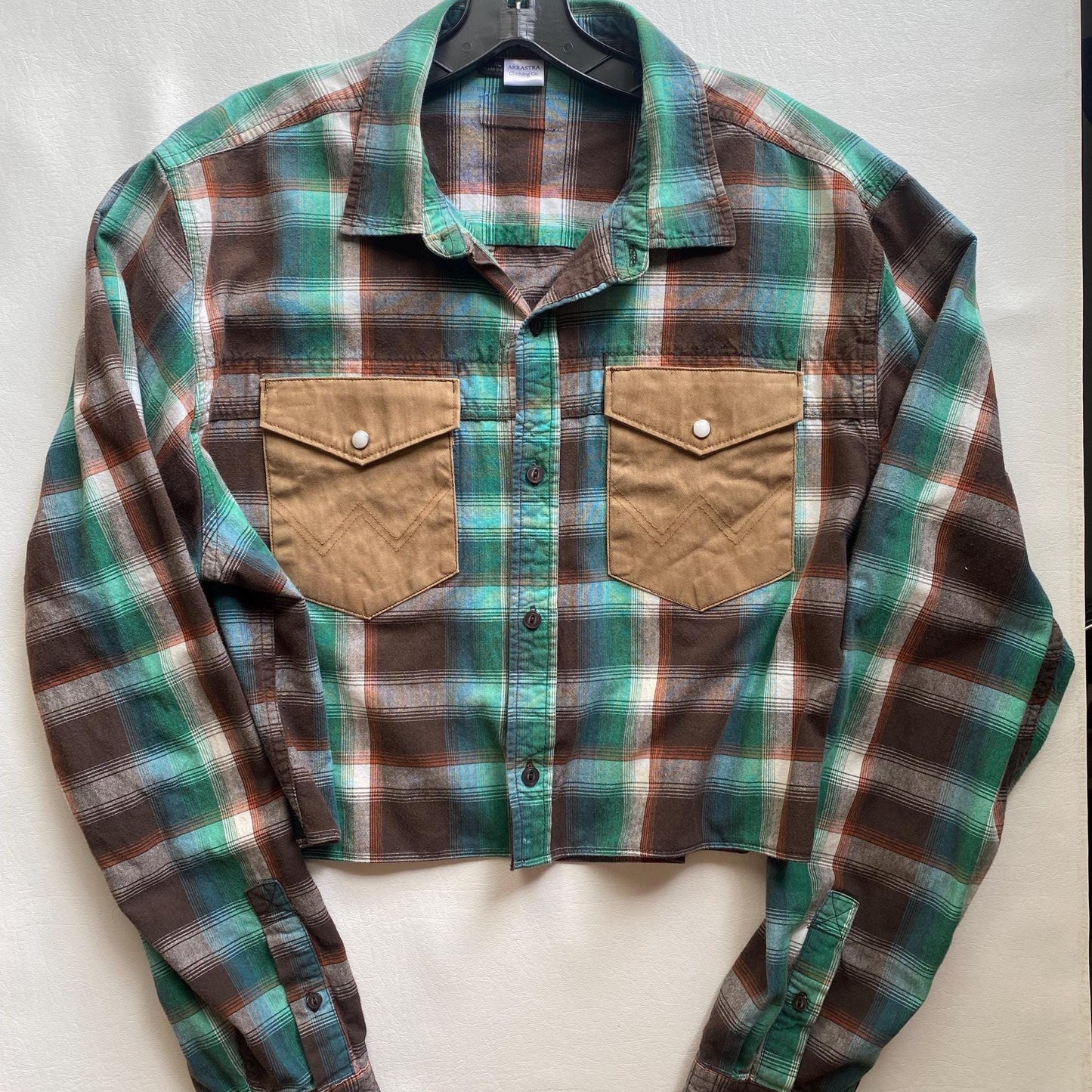 My Lover’s Shirt Upcycled Cropped Button Up