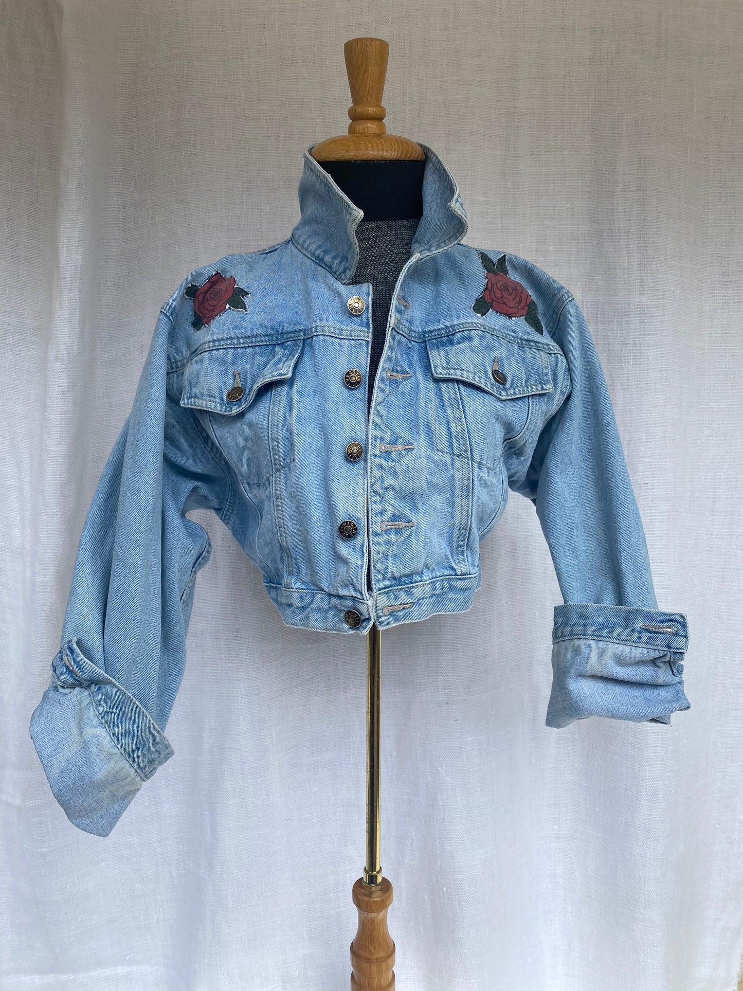 Denim Jacket with Como la Flor Patches