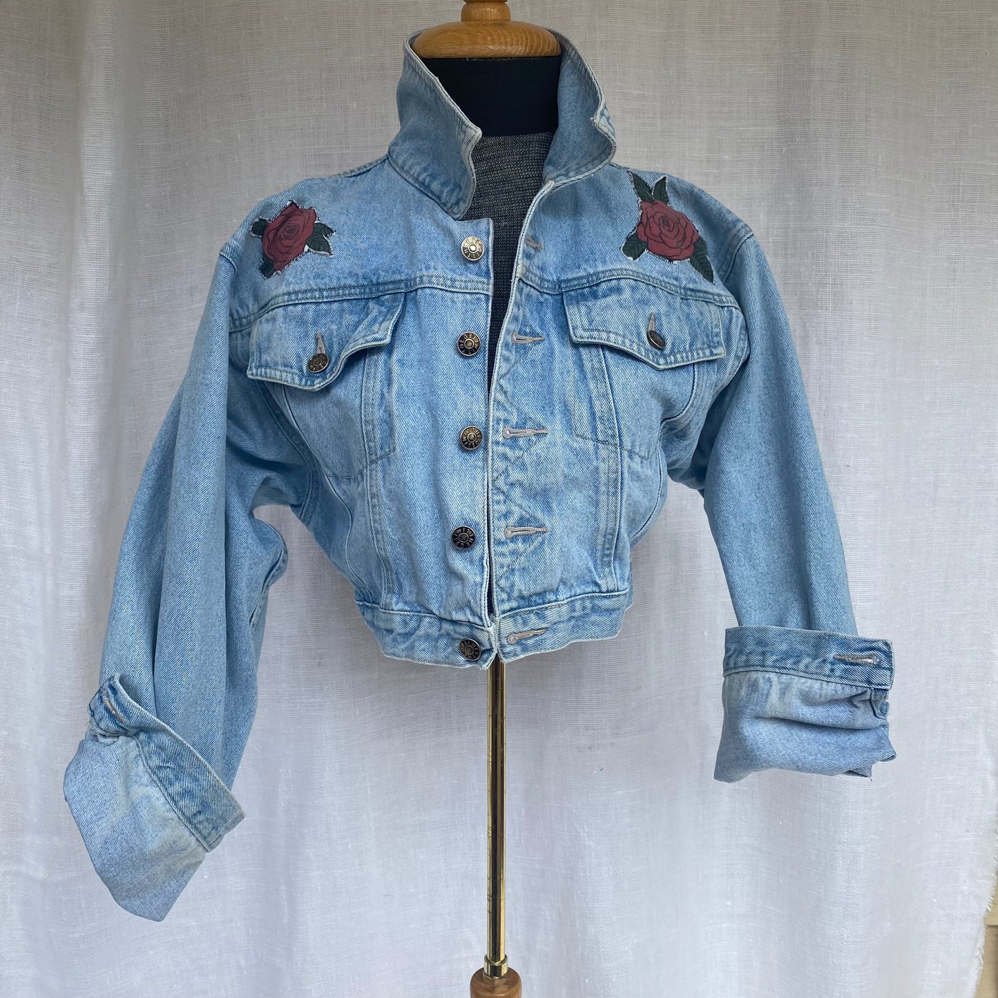 Denim Jacket with Como la Flor Patches