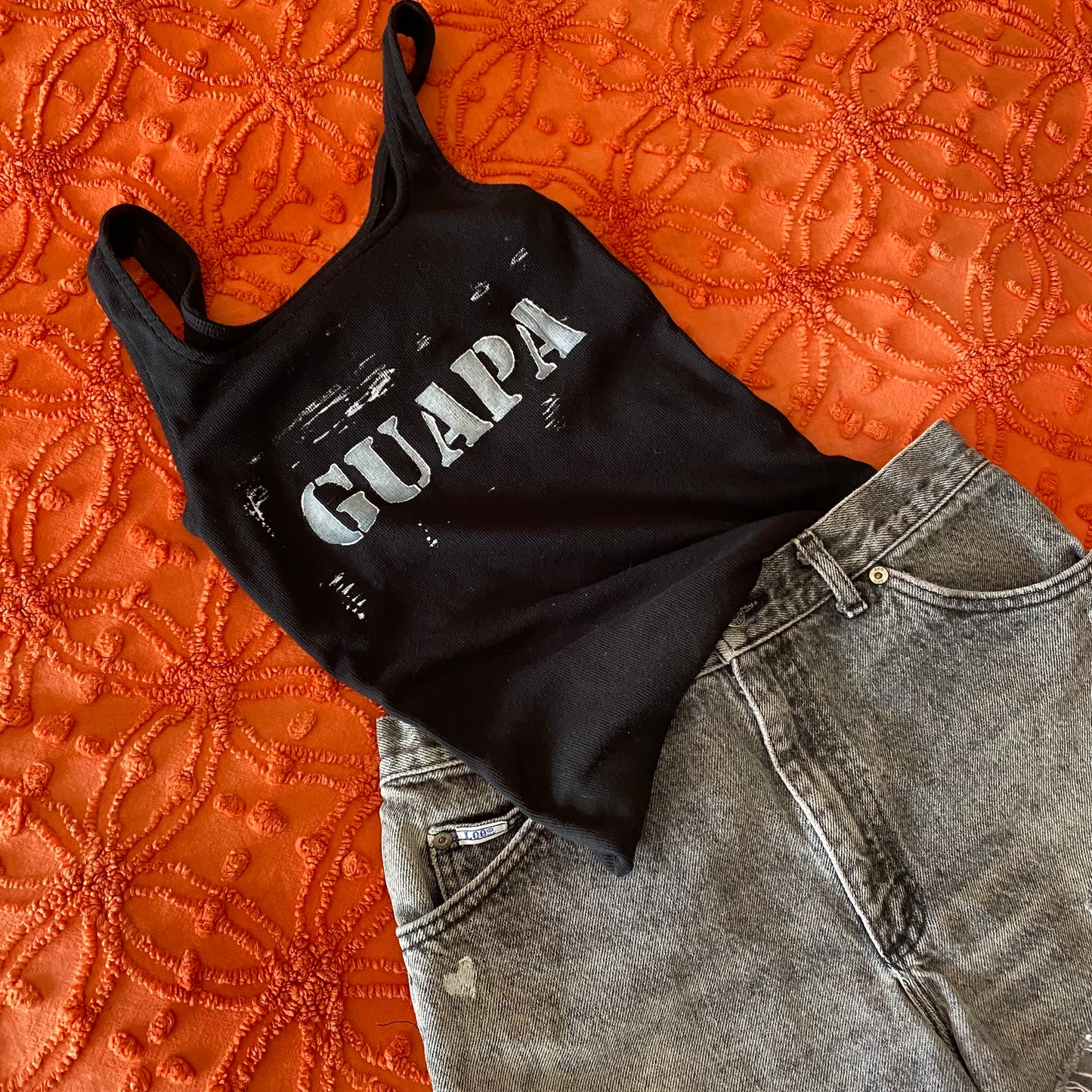 Denim Booty Short with Hearts