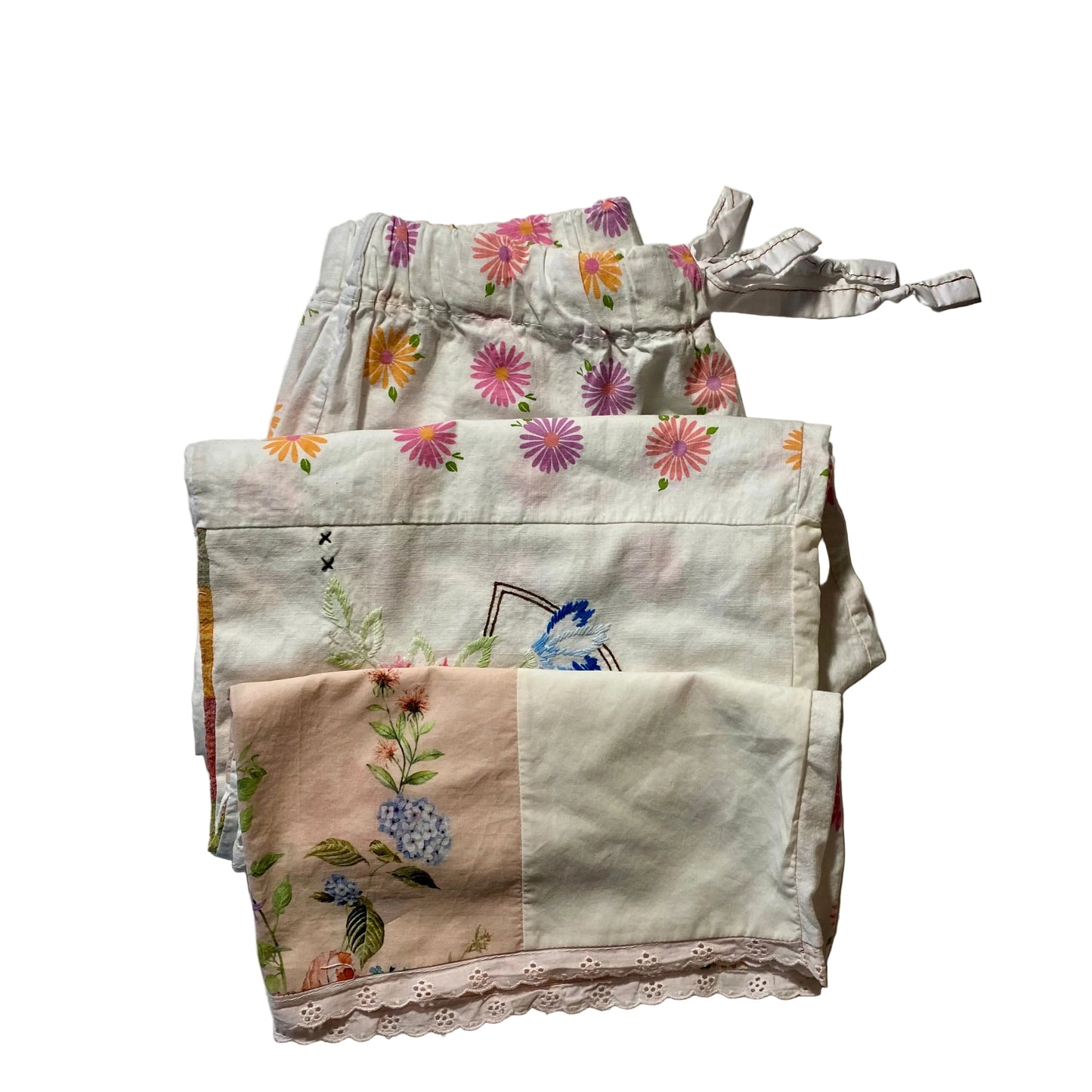 Wide leg Patchwork Lounge Pants