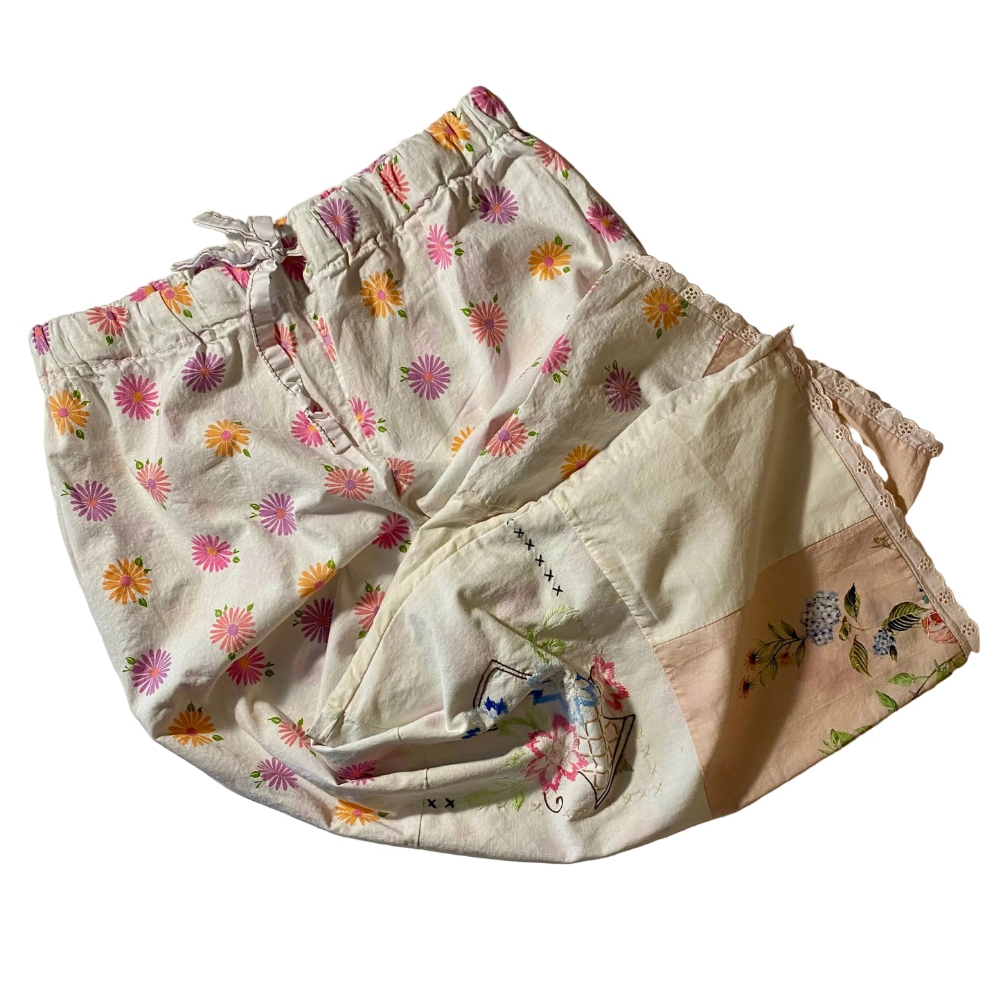 Wide leg Patchwork Lounge Pants