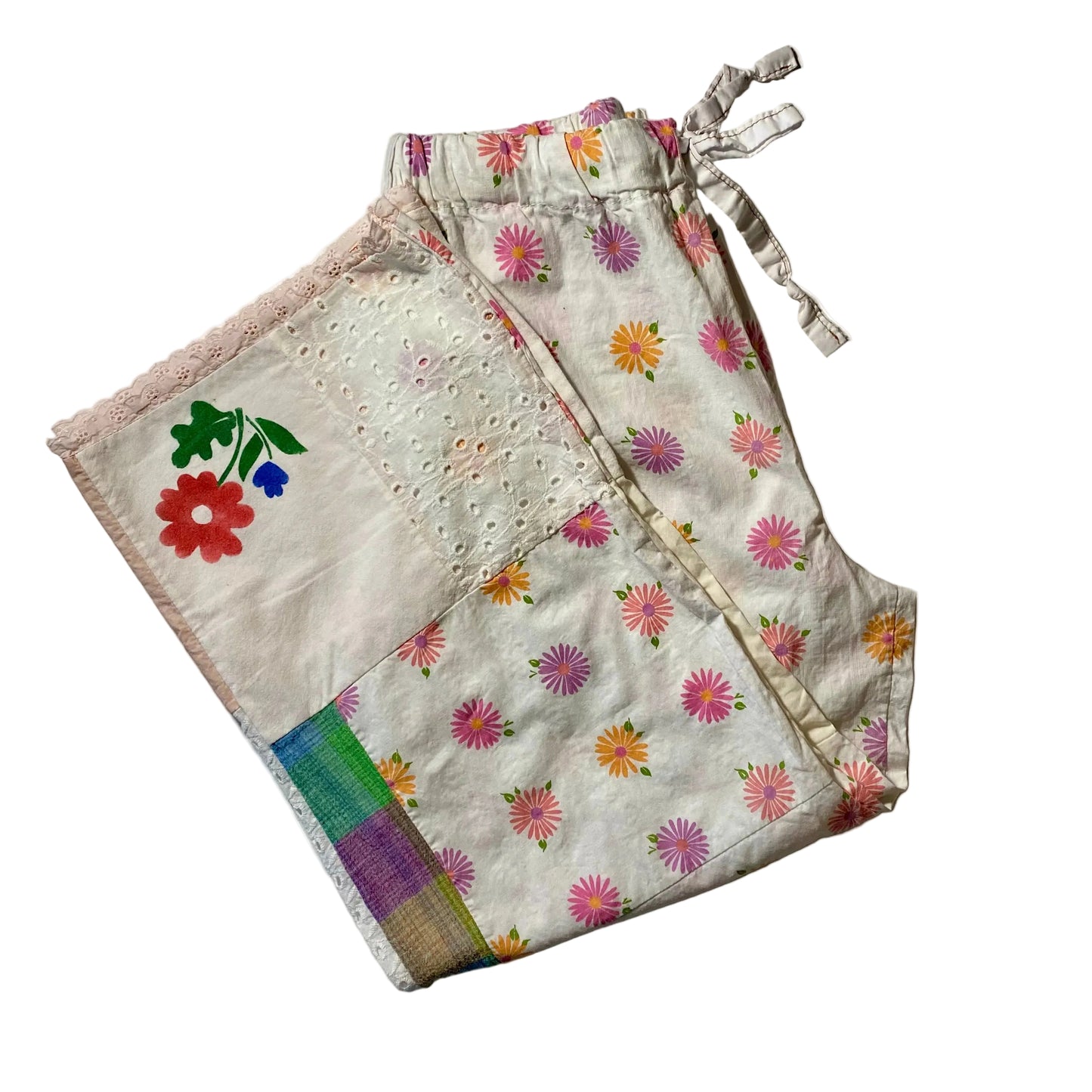 Wide leg Patchwork Lounge Pants
