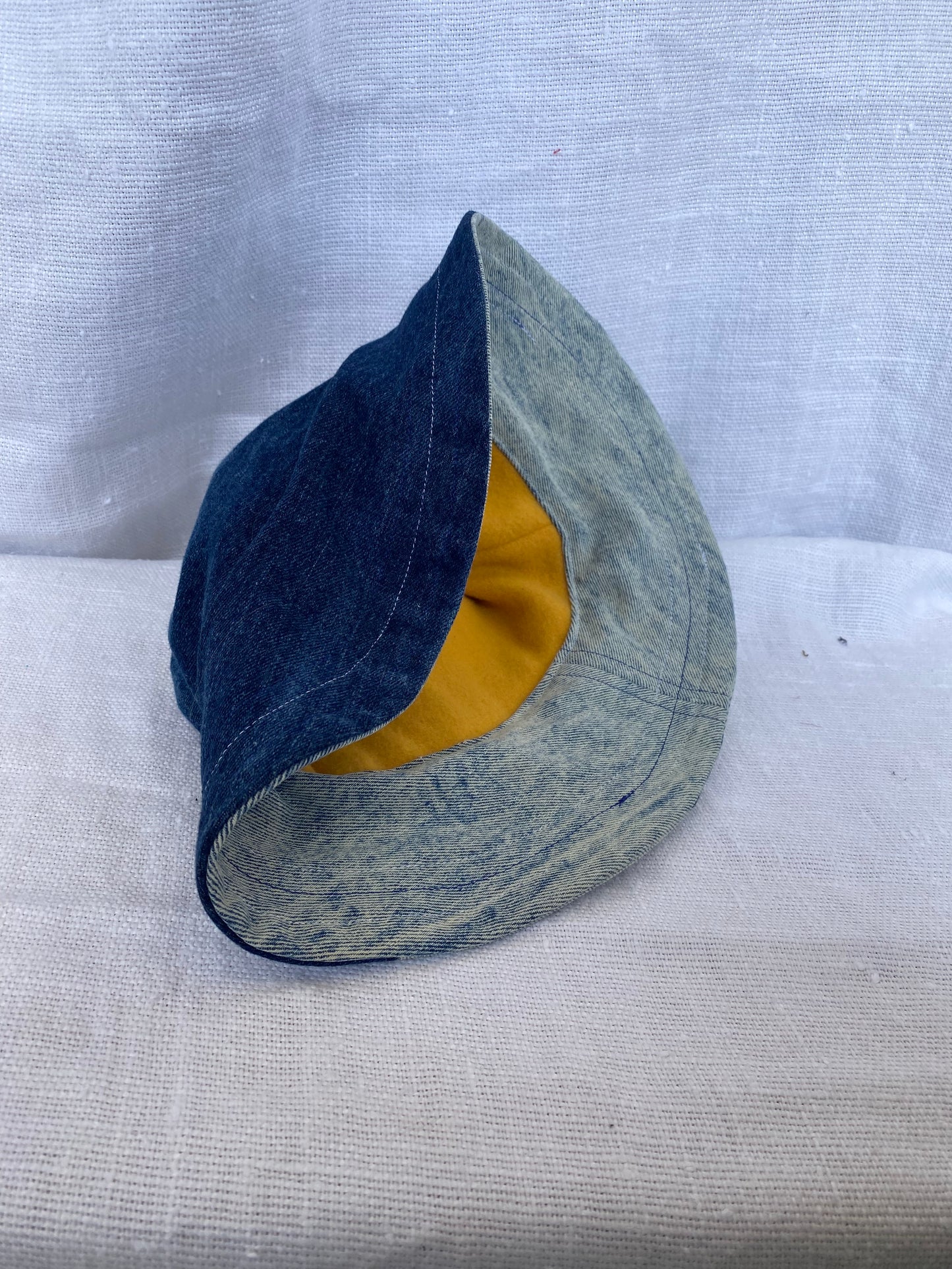 Denim bucket hat, fleece lined