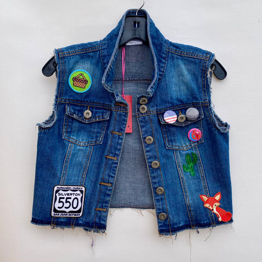 Cut Off Denim Adventure Vest